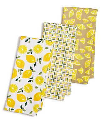 Martha Stewart Collection 3-Pc. Citrus Kitchen Towel Set, Created for Macy's & Reviews - Kitchen ... | Macys (US)