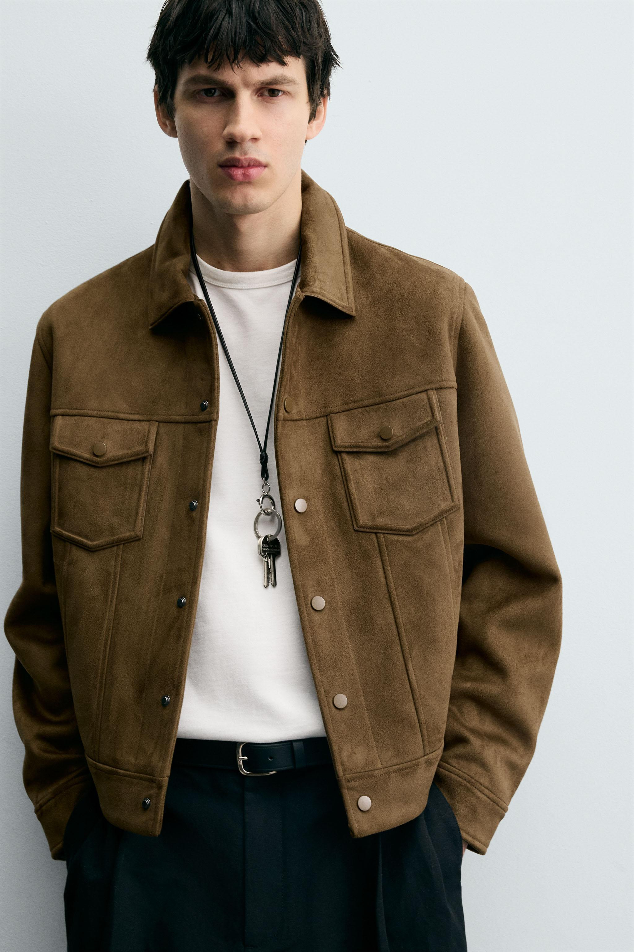 FAUX SUEDE REGULAR FIT JACKET | Zara US