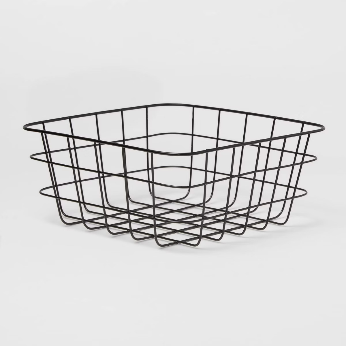 Small Wire Basket Black - Brightroom: Carbon Steel Storage, Square Decorative, 9.11" W x 6.1" D x... | Target