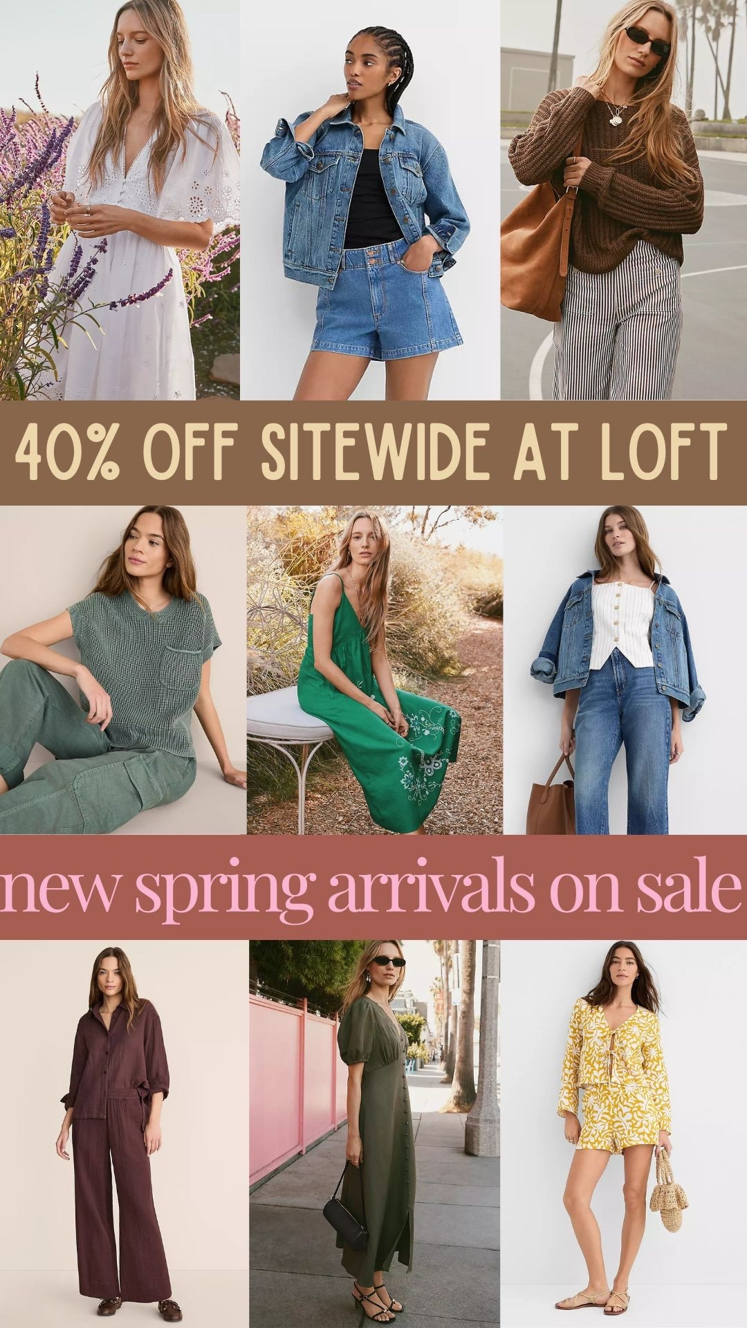 40% off new spring arrivals at Loft 

#LTKSaleAlert #LTKSeasonal