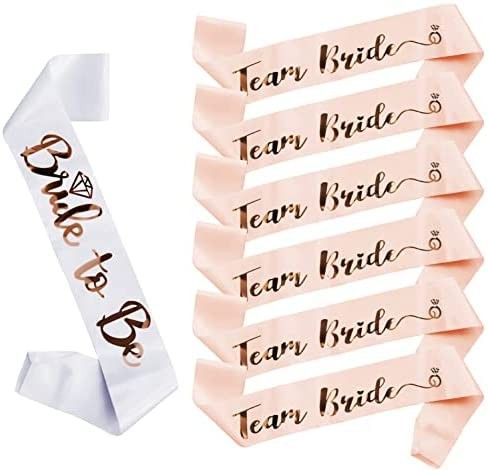 Team Bride Sash Set- 1 White Team Bride Sashes Bachelorette Party Supplies- Bride Sash | Amazon (US)