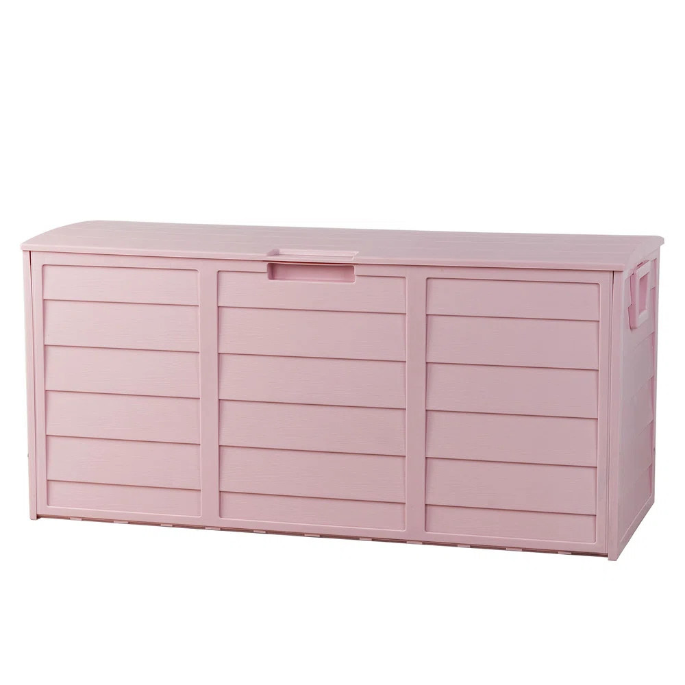 75gal (280l) Pink Lockable Outdoor Garden Storage Deck Box - Wheeled Plastic Seat For Tools/cushi... | Wayfair North America