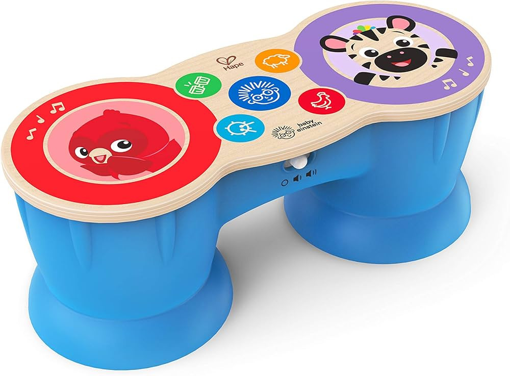 Baby Einstein Upbeat Tunes Magic Touch Wooden Drum​ Musical Toy Ages 6 Months + | Amazon (US)