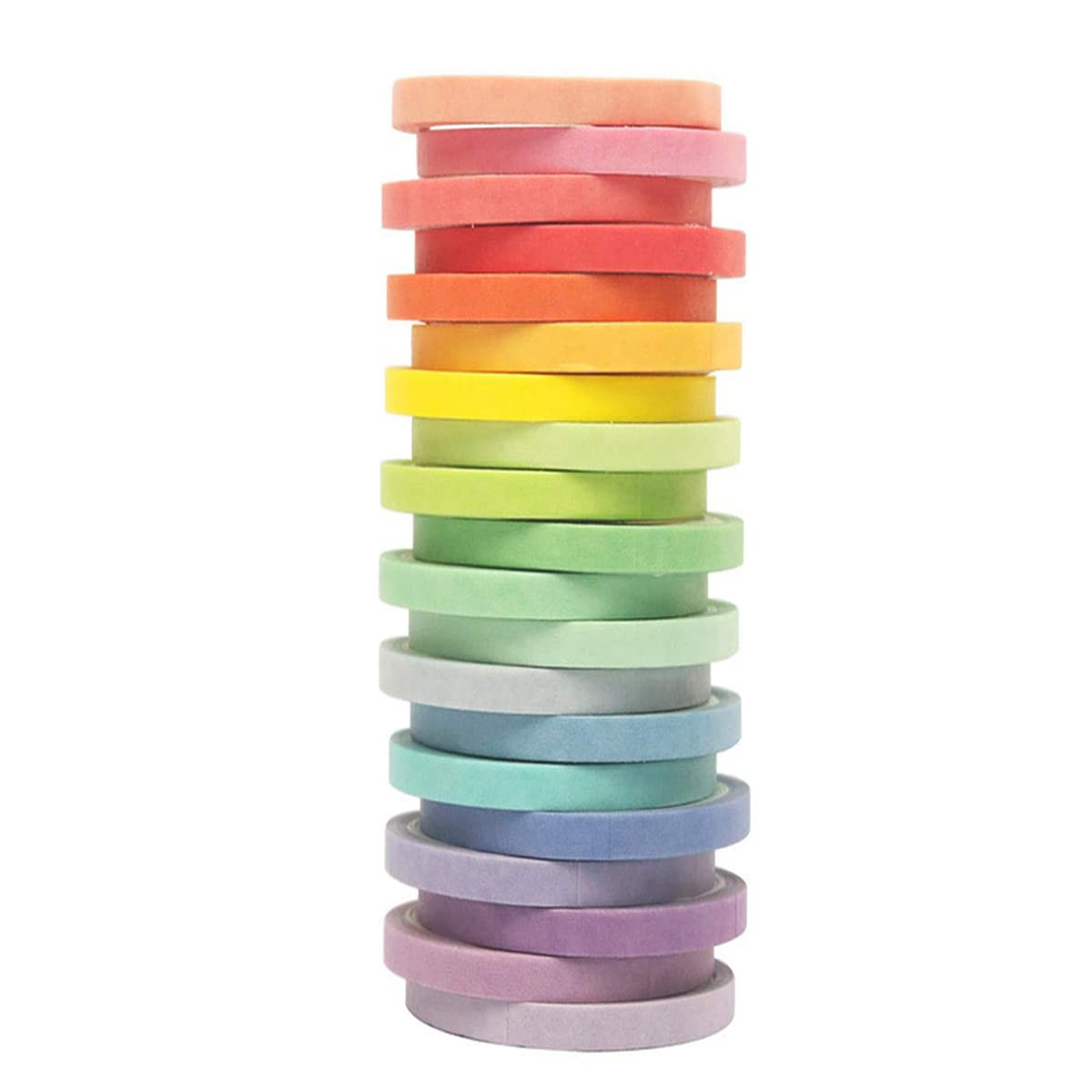 Washi Tape Set 20 Rolls - 7.5 mm Rainbow Colors Thin Decorative Tape for Bullet Journal, Planner,... | Amazon (US)