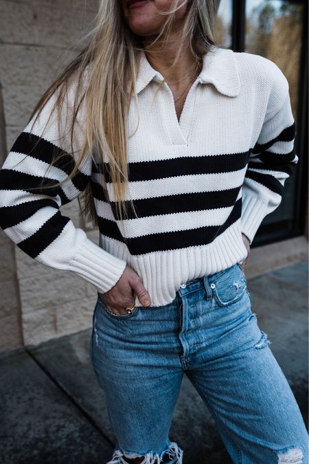 Stripe sweater small