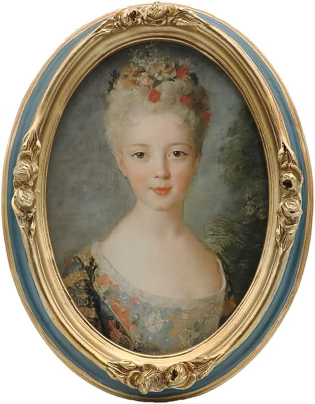 SYLVIA'S SHOP Vintage 5x7 Oval Picture Frame, Antique Ornate Luxury Photo Frame, Table Top Displa... | Amazon (US)