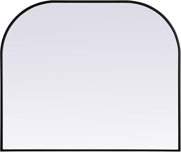 Illuminate, Metal Frame Arch Mirror 40X34 Inch in, Modern, Black | Amazon (US)