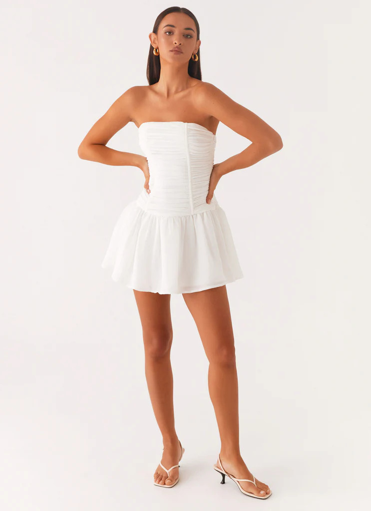 Meadow Dreams Mini Dress - White | Peppermayo (Global)