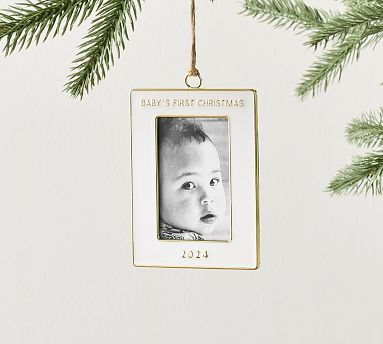 Baby's First Christmas Frame Ornament | Pottery Barn (US)