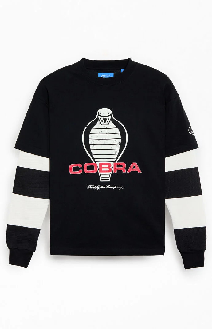 FORD Men's Cobra 2fer Long Sleeve T-Shirt in Black - Size XL | PacSun
