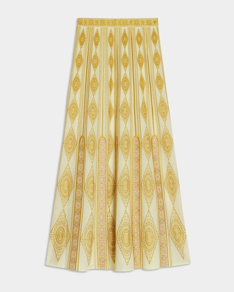 Camille Aztec Skirt, Sunny Lime | The Avenue