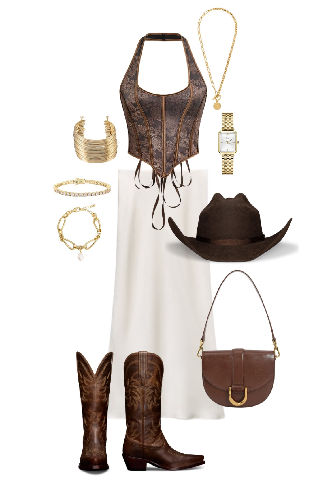 Country Concert Outfit Inspo🤎

Top is from Micas
Skirt is Zara

Maxi skirt, corset top, cowboy boots, gold jewelry, cowboy hat, cowgirl, brown outfit

#LTKfindsunder100 #LTKfindsunder50 #LTKstyletip