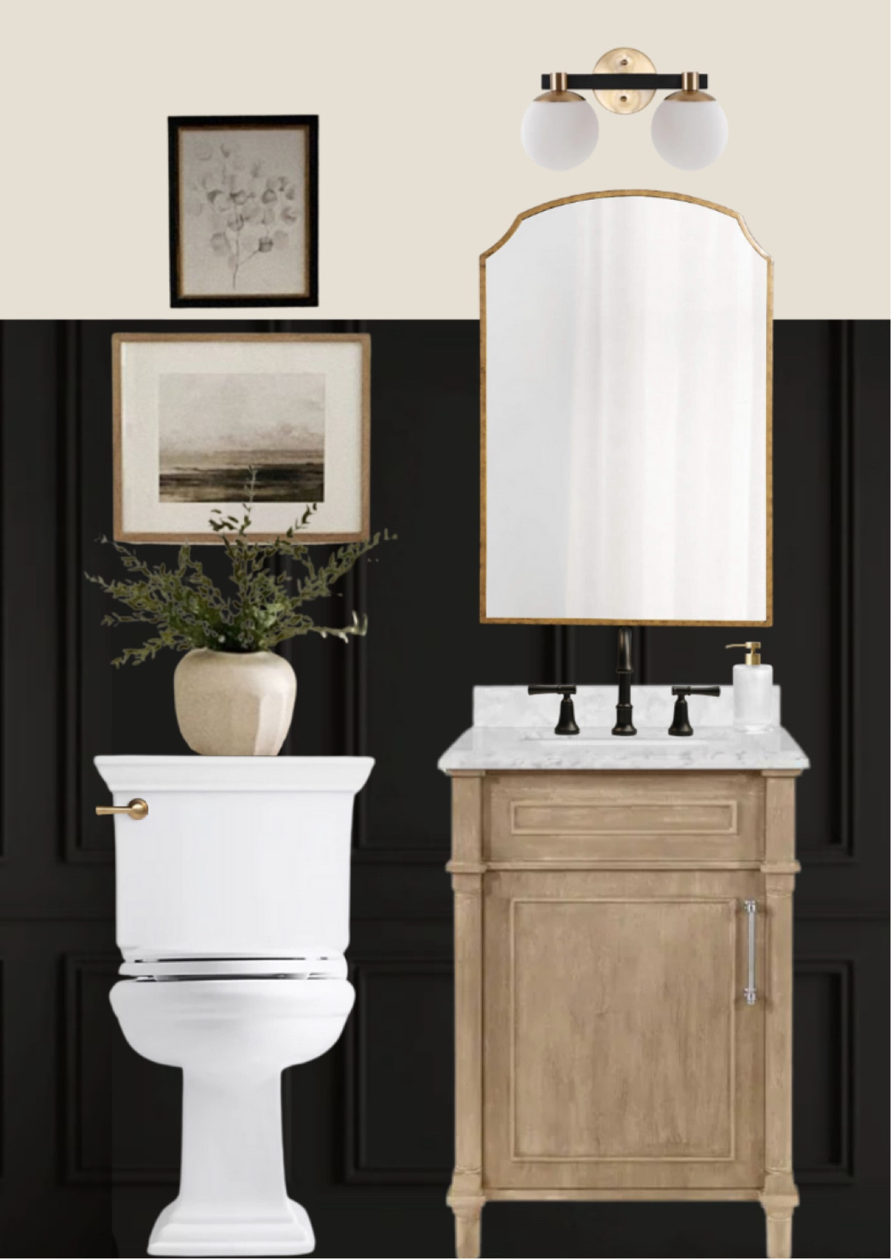 Recent powder room design for a client! #powderroom #bathroom #home 

#LTKhome