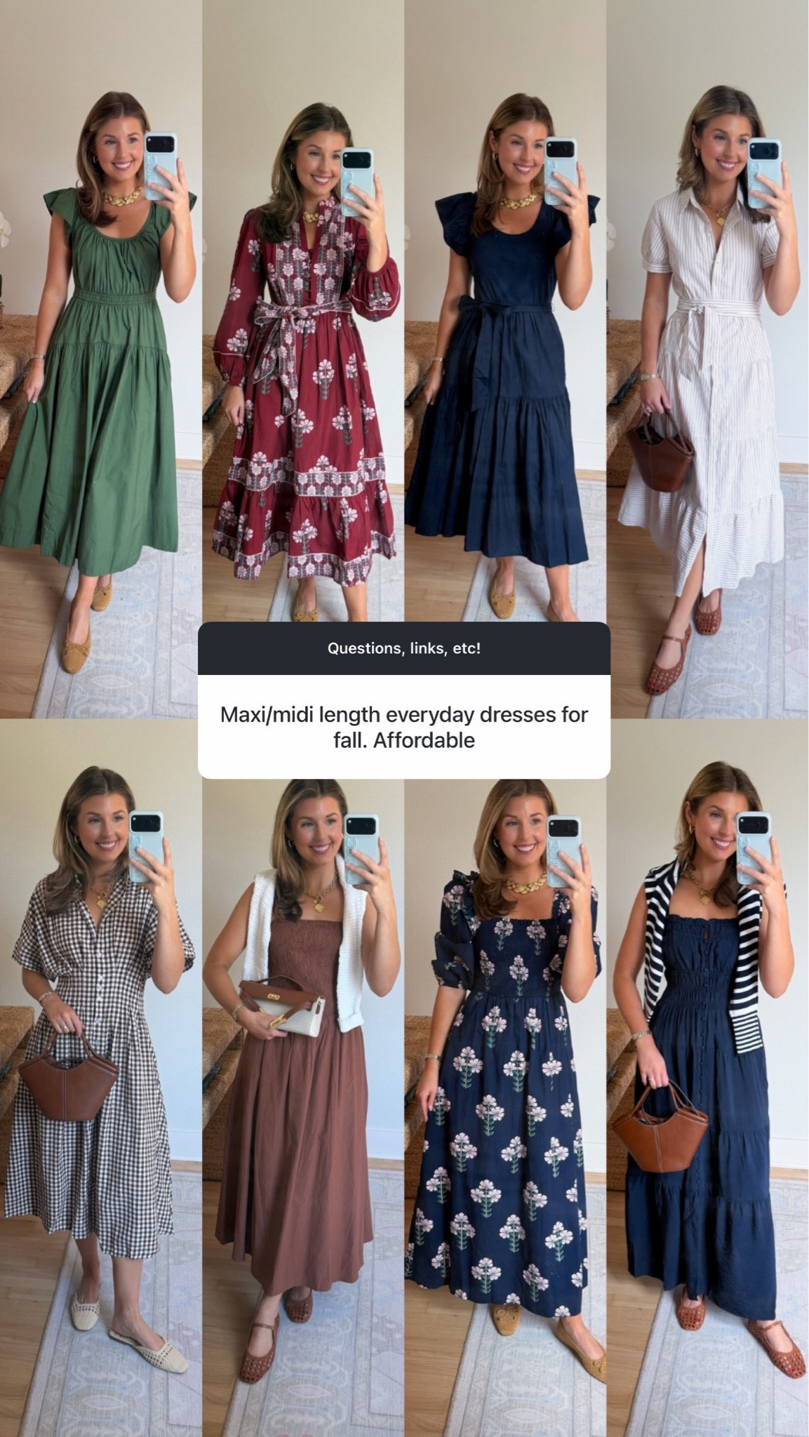 Affordable midi dresses for fall! Everyday dresses for fall