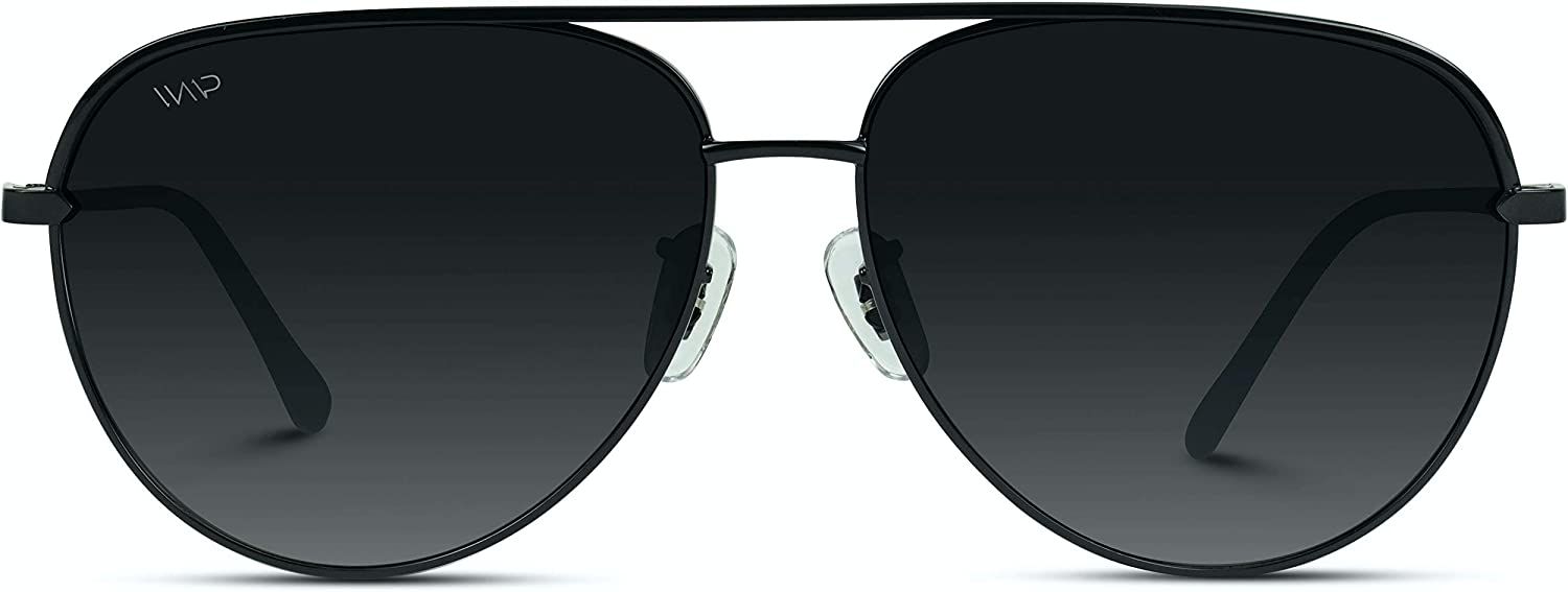 WearMe Pro - Oversized Flat Lens Fashion Designer Inspired Aviator Sunglasses | Amazon (US)