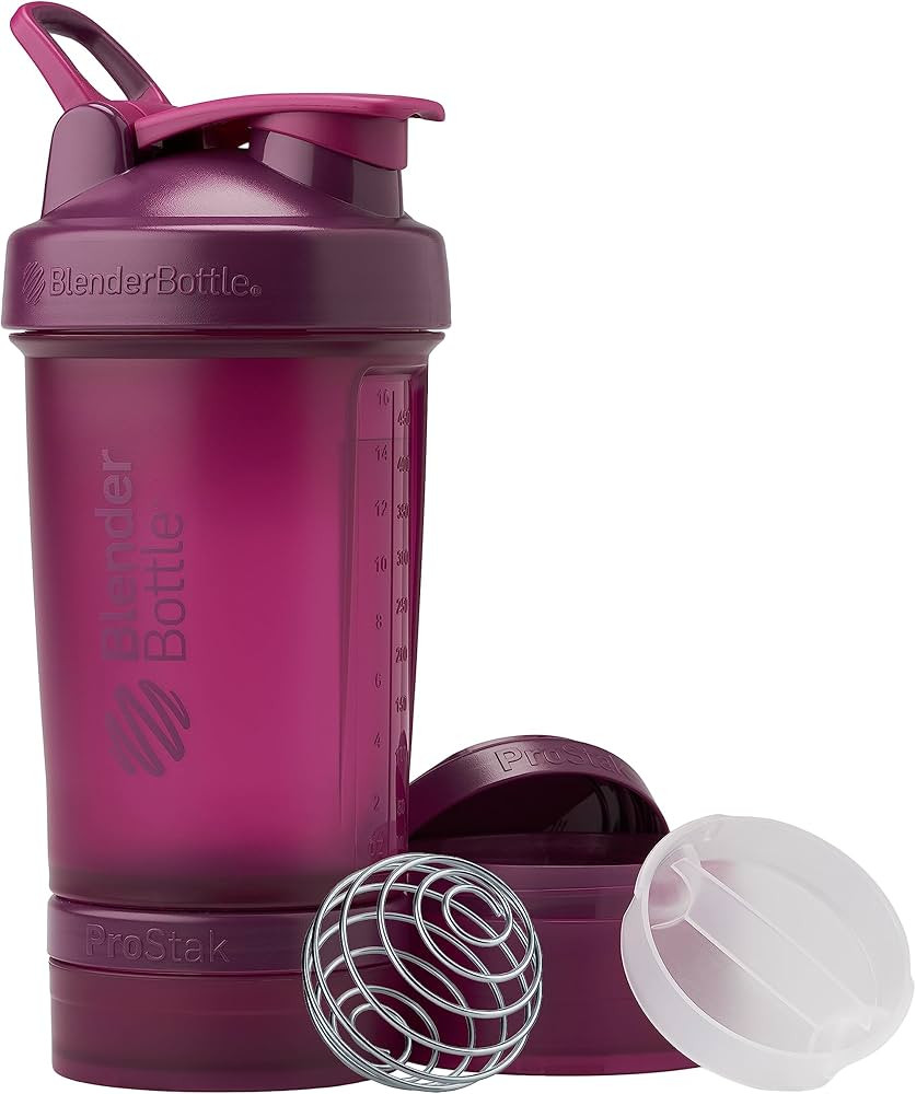 BlenderBottle Shaker Bottle with Pill Organizer and Storage for Protein Powder, ProStak System, 2... | Amazon (US)