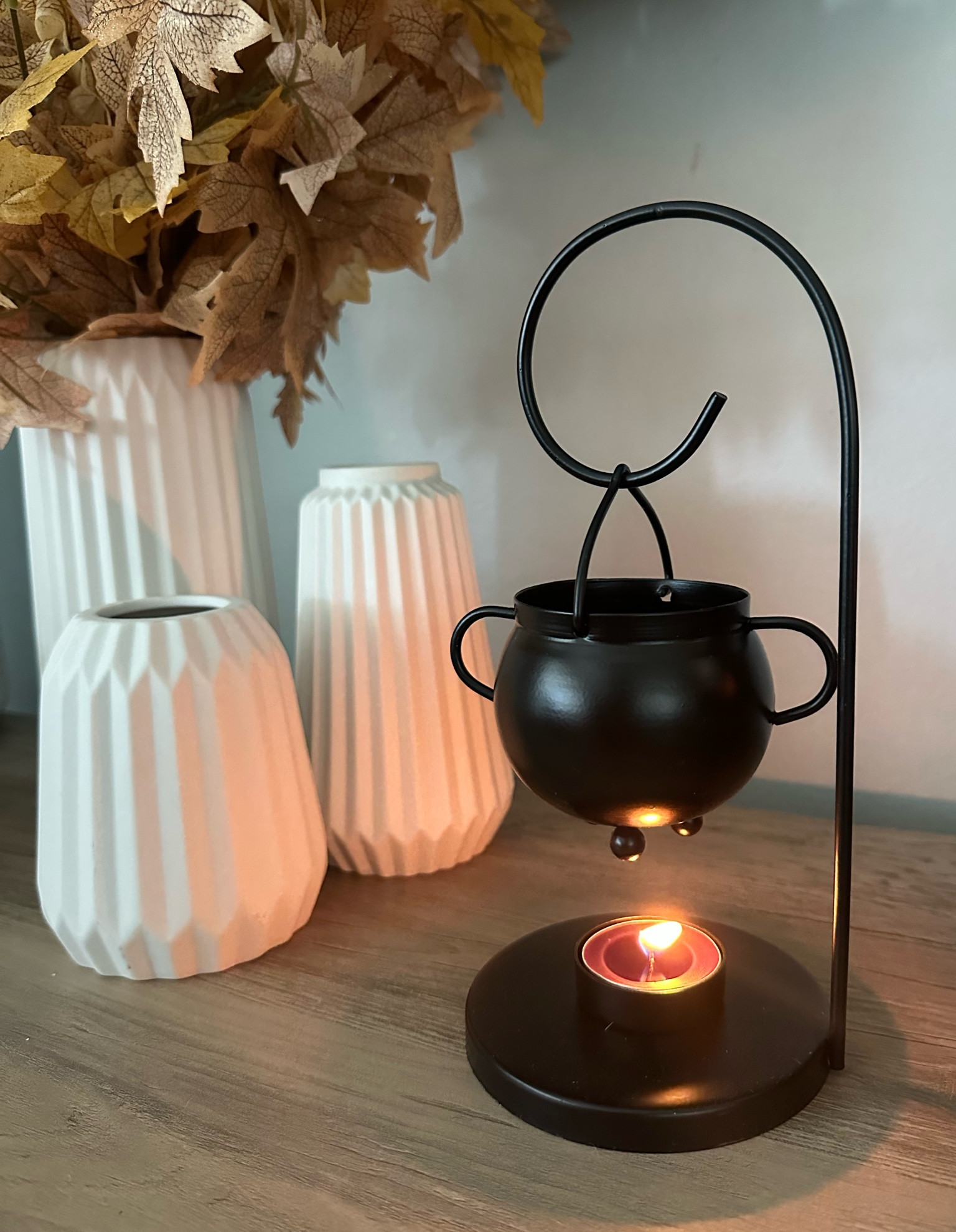 It’s October, that means it’s time to pull out the mini cauldron and fall wax melts! #halloween #fall #falldecor #waxmelts #wax #fallscents  

#LTKHome #LTKSeasonal #LTKHalloween