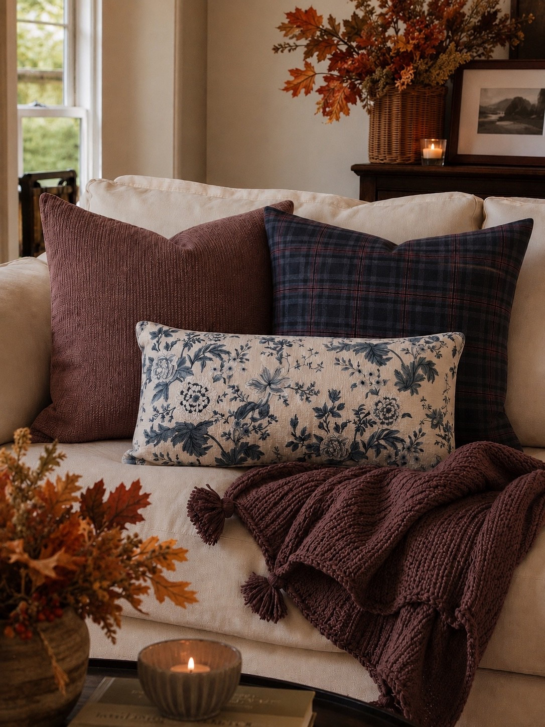 Cozy Fall Living Room Refresh 🍂🤎

Nothing says fall like layering rich textures, warm plum tones, and timeless plaid accents. These cozy pillows and the soft knit throw instantly make your living room feel warm, inviting, and ready for crisp autumn evenings. It’s the perfect mix of elevated style and everyday comfort you’ll enjoy all season long.

Follow @farmtotablecreations on Instagram for more cozy home inspiration, affordable decor finds, and beautifully styled spaces for every season.

#LTKHome #LTKFall #FallDecor #CozyHome #LivingRoomDecor #AutumnDecor #FallHome #HomeStyling #NeutralHome #ModernFarmhouse #SeasonalDecor #CozyLiving #HomeInspiration #FarmToTableCreations

#LTKSaleAlert #LTKHome