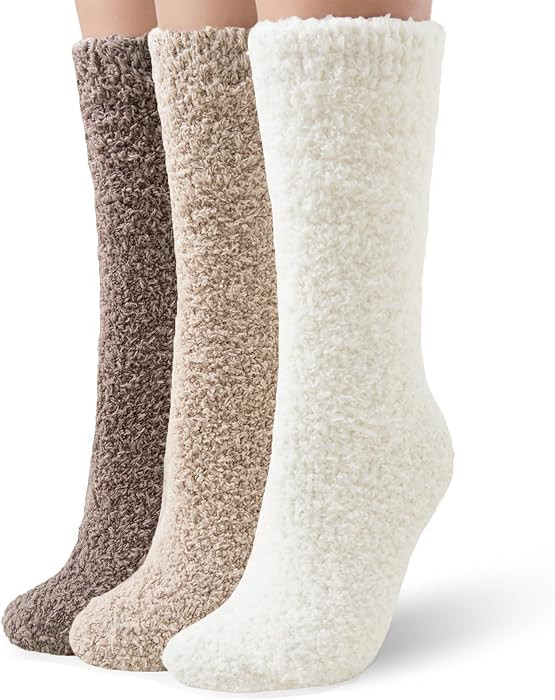 Hocerlu Kuschelsocken Damen Wadenlang, Flauschige Dicke Warme Socken 3 Paar | Amazon (DE)