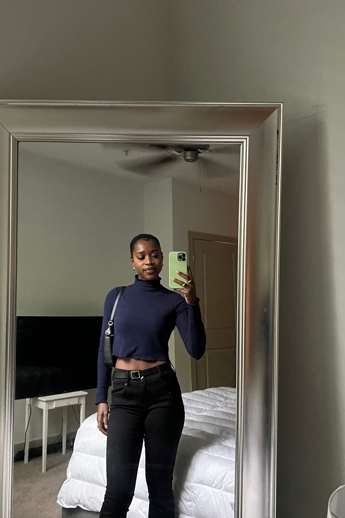 daily fit check ✨ blue cropped top, black flare jeans

#LTKunder50 #LTKstyletip #LTKFind