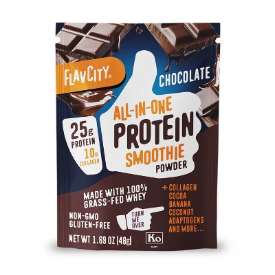 FlavCity Single Serve Protein Smoothie Powder - Chocolate - 48gms | Target