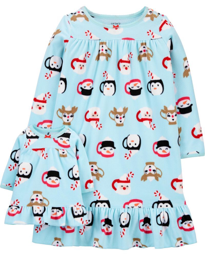 Christmas Matching Nightgown & Doll Nightgown Set | OshKosh B'gosh