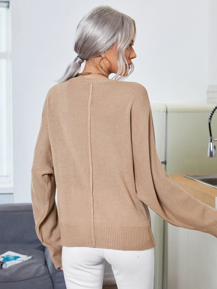 Stitch Trim Sweater | SHEIN