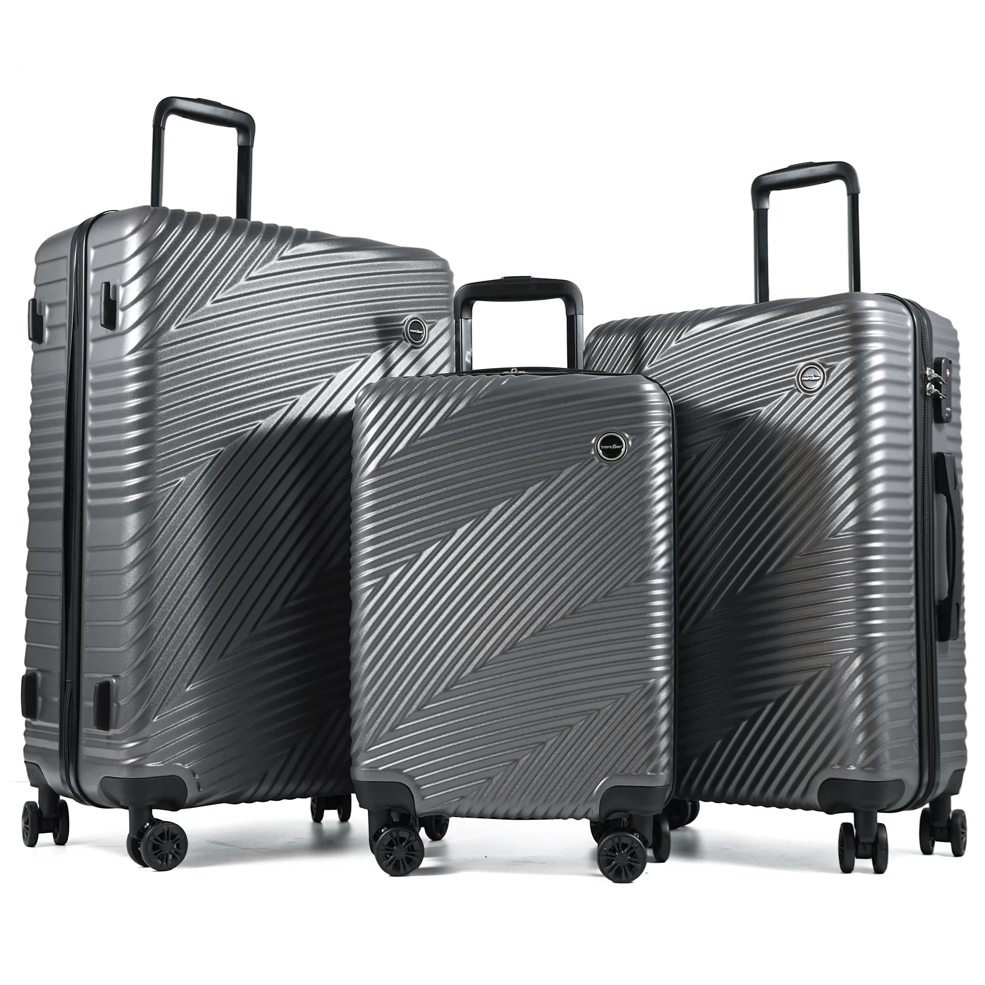 Tripcomp Luggage 3 Piece Set,Suitcase Set with Spinner Wheels Hardside Lightweight Luggage 20in24... | Walmart (US)