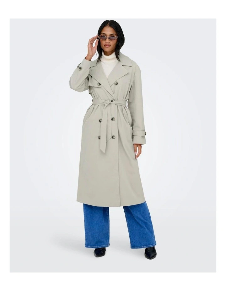 ONLYDisa Life Long Trenchcoat in Stone | Myer