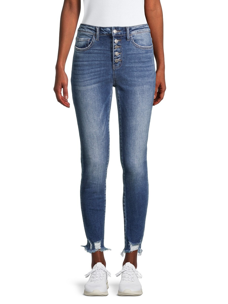 Flying Monkey Women's High-Rise Button-Fly Jeans - Blue - Size 28 (4-6) | Saks Fifth Avenue OFF 5TH