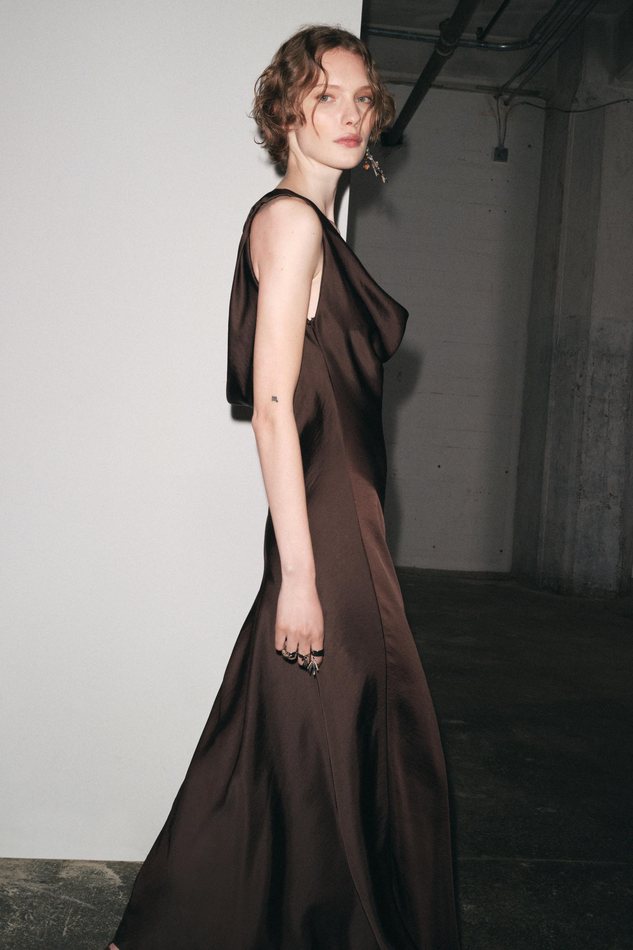 ZW COLLECTION LONG SATIN DRESS | Zara UK