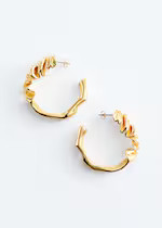Wrinkled-Look Hoop Earrings | H&M (UK, MY, IN, SG, PH, TW, HK)