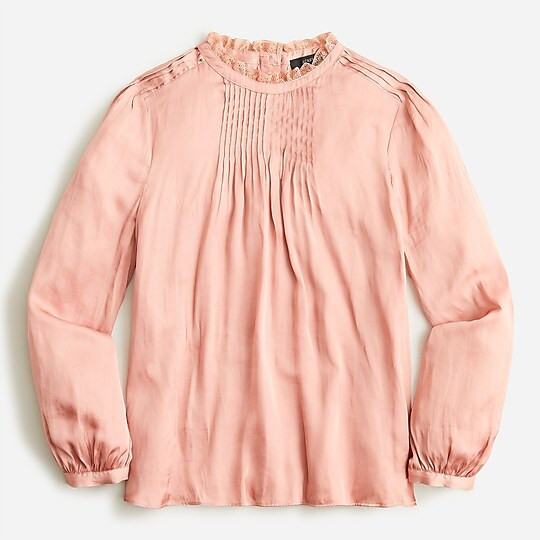 Ruffle-neck drapey top | J. Crew US
