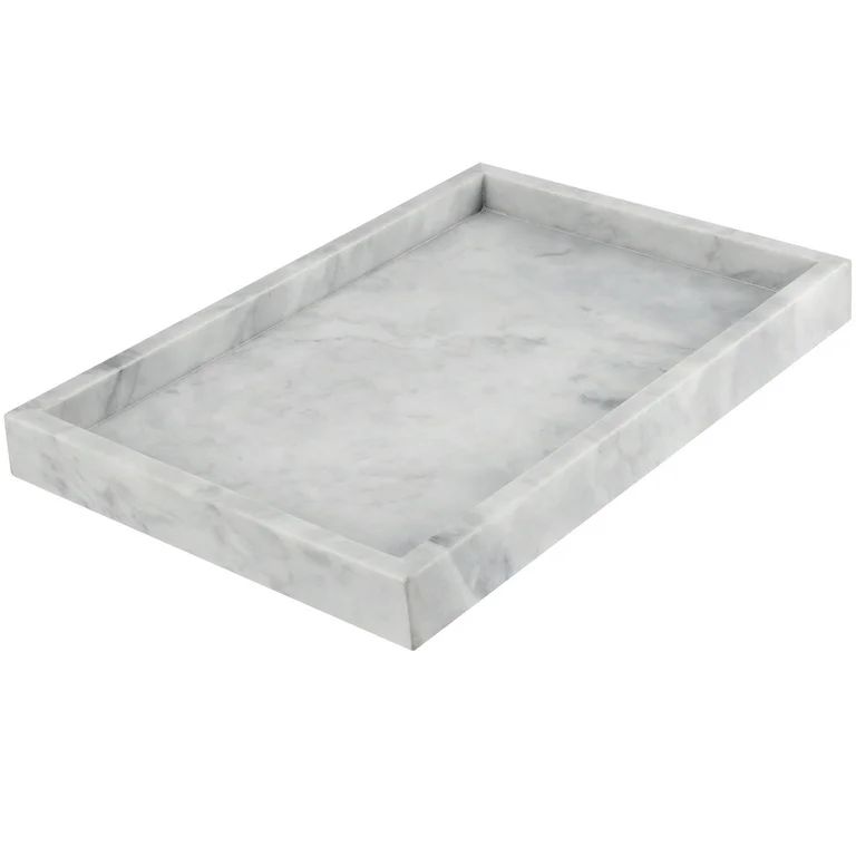 KOHAND 9.8 x 5.9 x 1.2 inches Rectangular Marble Tray, Natural Marble Tray for Bathroom, Toiletri... | Walmart (US)