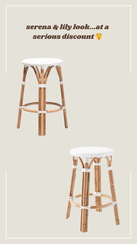 I own both these stools and you can barely tell a difference in real life, but one is $100 less than the other! I love both, but I REALLY love saving $$ when I can!!

#LTKhome