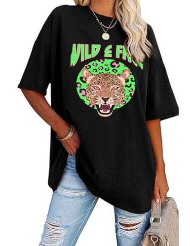 Aoang Graphic Tshirts Oversized Womens Summer Crewneck Short Sleeve Tee Shirt Blouse Tops | Amazon (US)