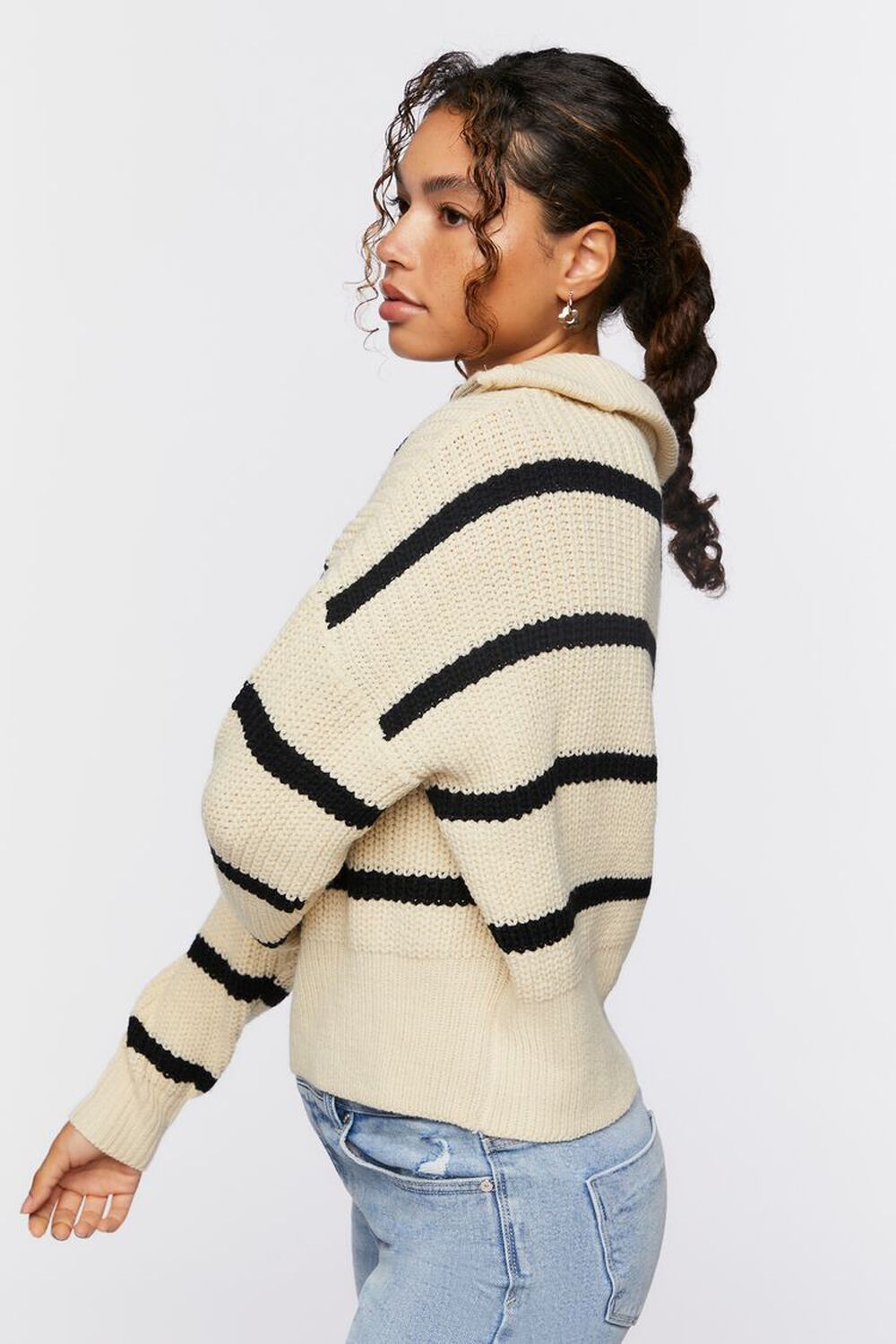 Striped Half-Zip Sweater | Forever 21 | Forever 21 (US)