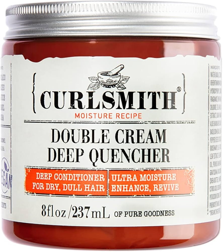 CURLSMITH - Double Cream Deep Quencher - Vegan Moisturising Deep Conditioner for Ultra Dry, Wavy,... | Amazon (US)
