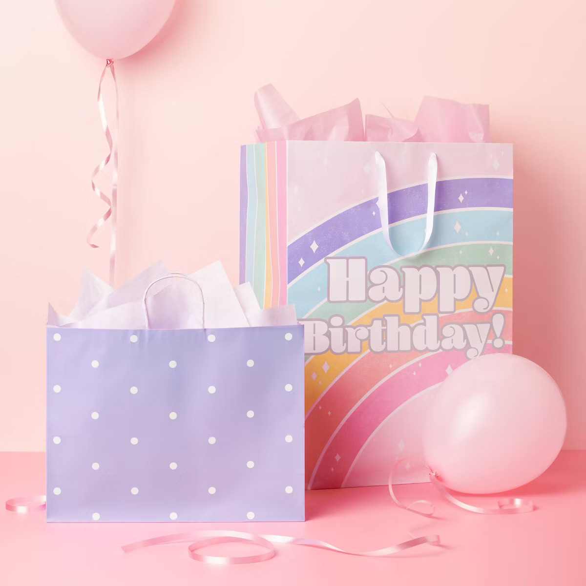 Large Dot Gift Bags Purple - Spritz™ | Target