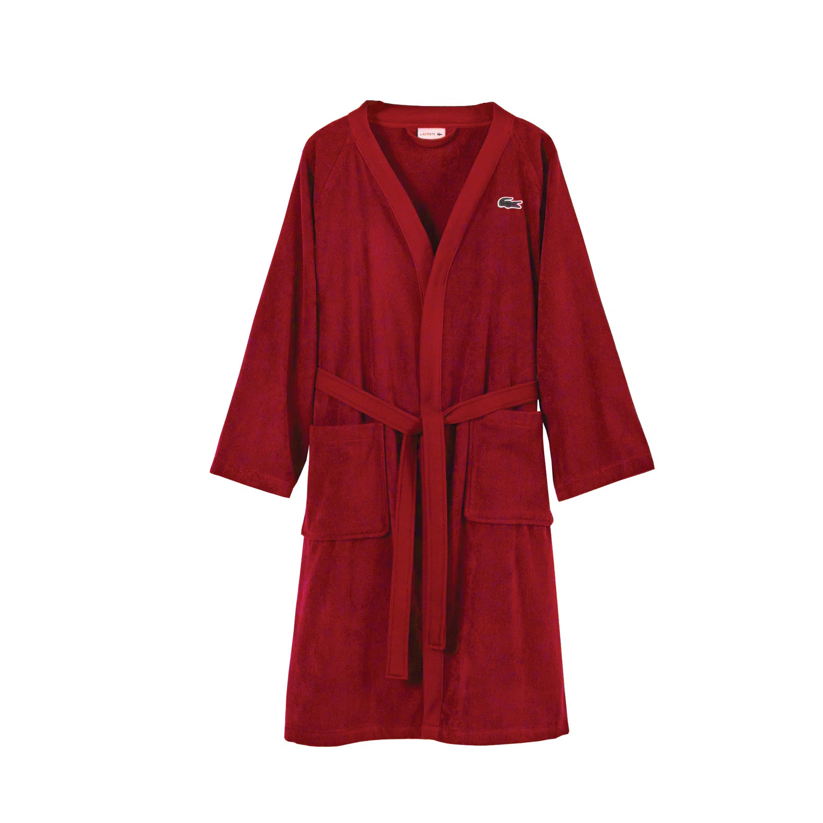 Lacoste Classic Pique 100% Cotton Terry Cloth Above Knee Bathrobe | Wayfair North America