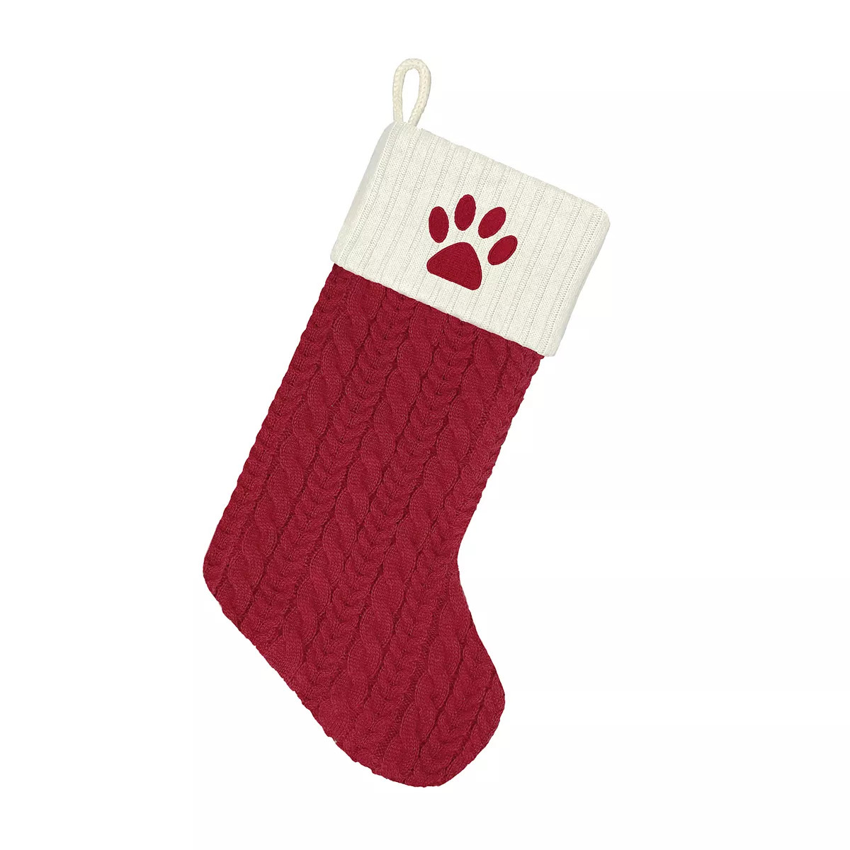 St. Nicholas Square® Red Cable Knit Monogram Christmas Stocking | Kohl's