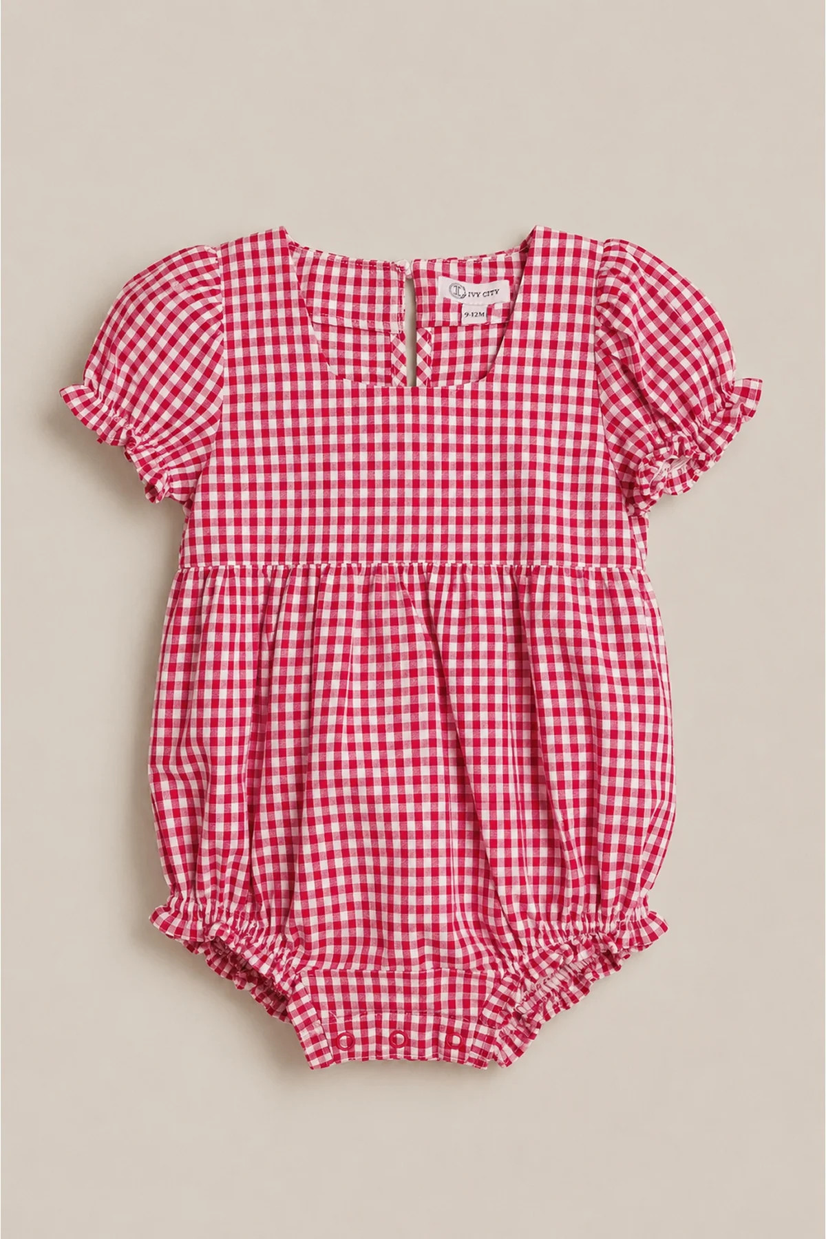 Baby Jessie Romper in Red Gingham | Ivy City Co