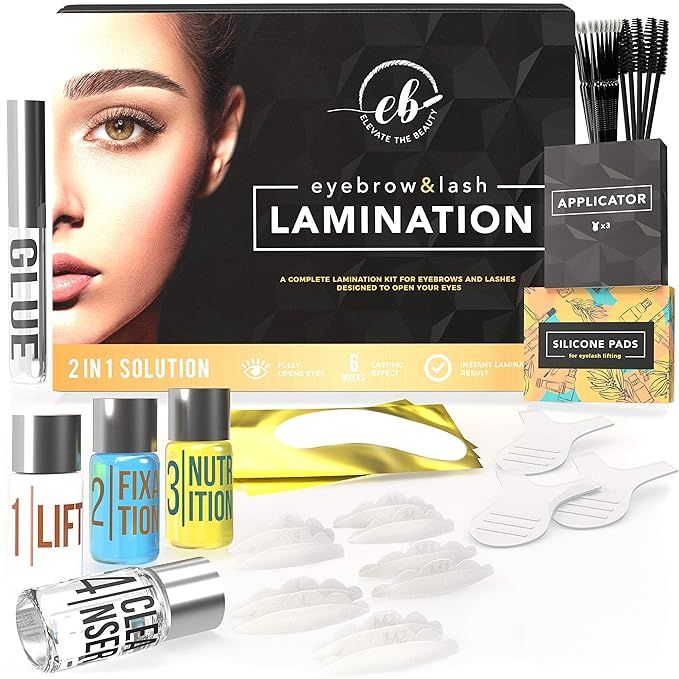 Elevate the Beauty Eyebrow And Lash Lamination Kit | DIY Perm For Lashes and Brows | Professional... | Amazon (US)