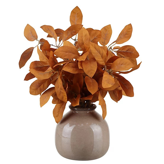 Red Shed  14 in. Artificial Fall Leaves Arrangement in Ceramic Vase | Tractor Supply