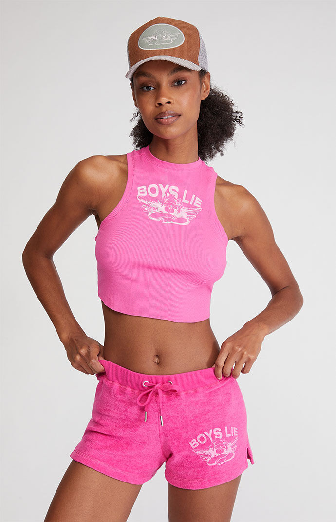 Boys Lie Womens Pink Breeze Shorts size Medium | PacSun