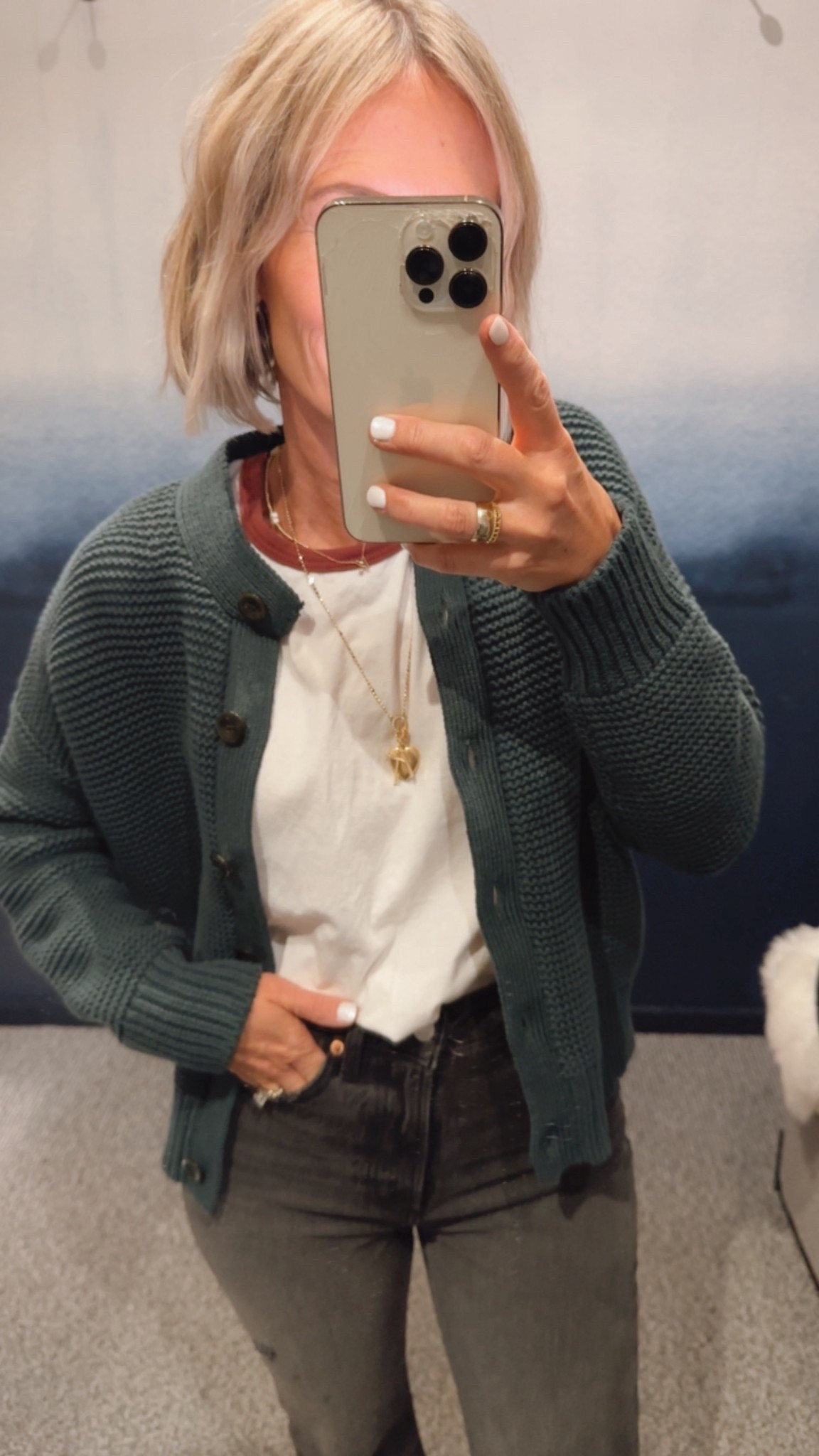 i LOVE this green cardigan!  In my true size xs
on sale now
tee in my true size xs
jeans by Pistola in my smaller denim size

#LTKOver40 #LTKSaleAlert #LTKStyleTip