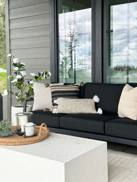 Loving this new patio refresh I did with @allmodern Nothing feels better than a new patio space for the season, and this new space will be my go to spot this summer! This couch and rug are priced so good right now too, they even have fast and free shipping! Modern meets neutral 👏🏻

#allmodernpartner #modernmadesimple 