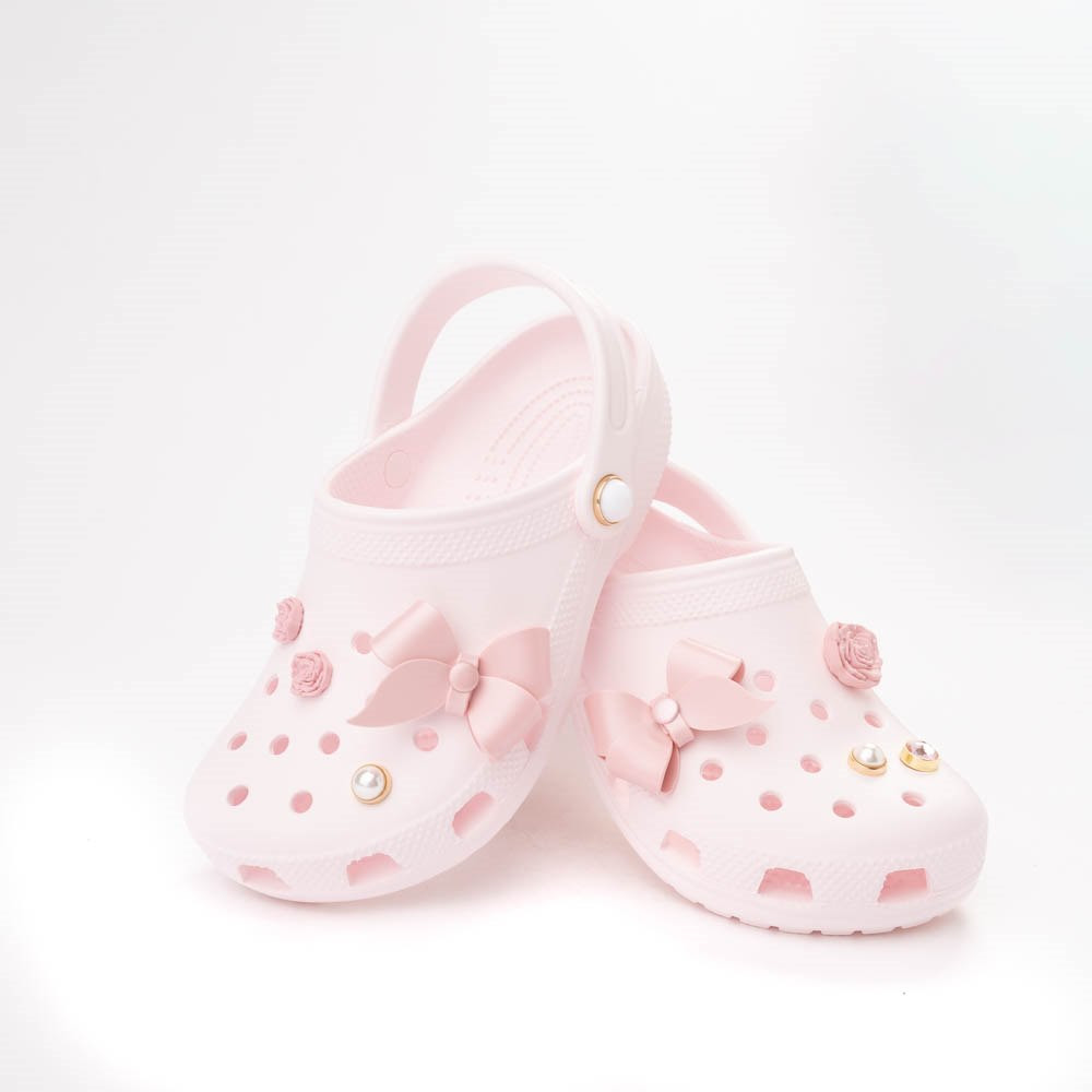 Crocs Classic Shimmer Bow Clog - Little Kid / Big Kid - Bubble Ice | Journeys