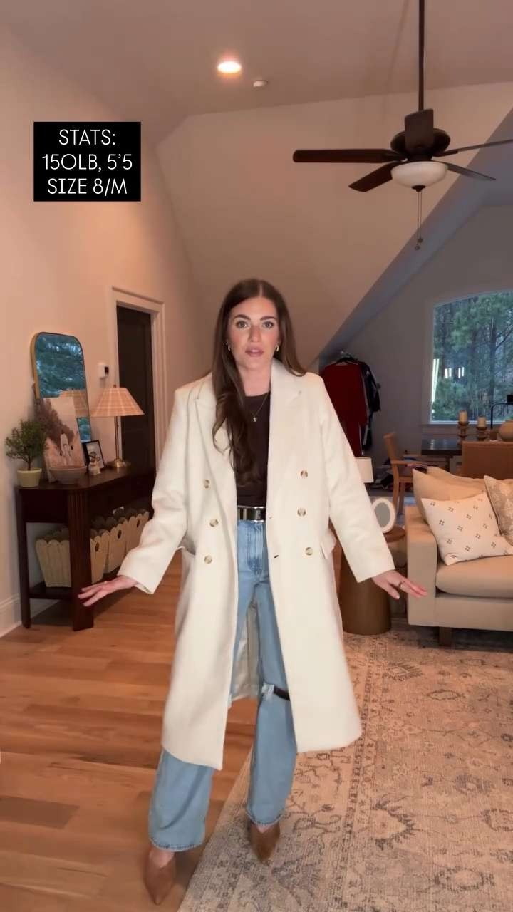 New fave dress coat. Off white color. Stunning and amazing quality. sized up 1 to the size L - fits like my Abercrombie size M. Brown Tee TTS - M & belt TTS. 

 #LTKgrwm #LTKootd #LTKSaleAlert