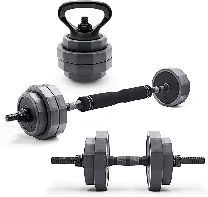 CAP Barbell Multi-Use Adjustable Weight Set - Versatile Dumbbell, Barbell & Kettlebell for Full-B... | Amazon (US)